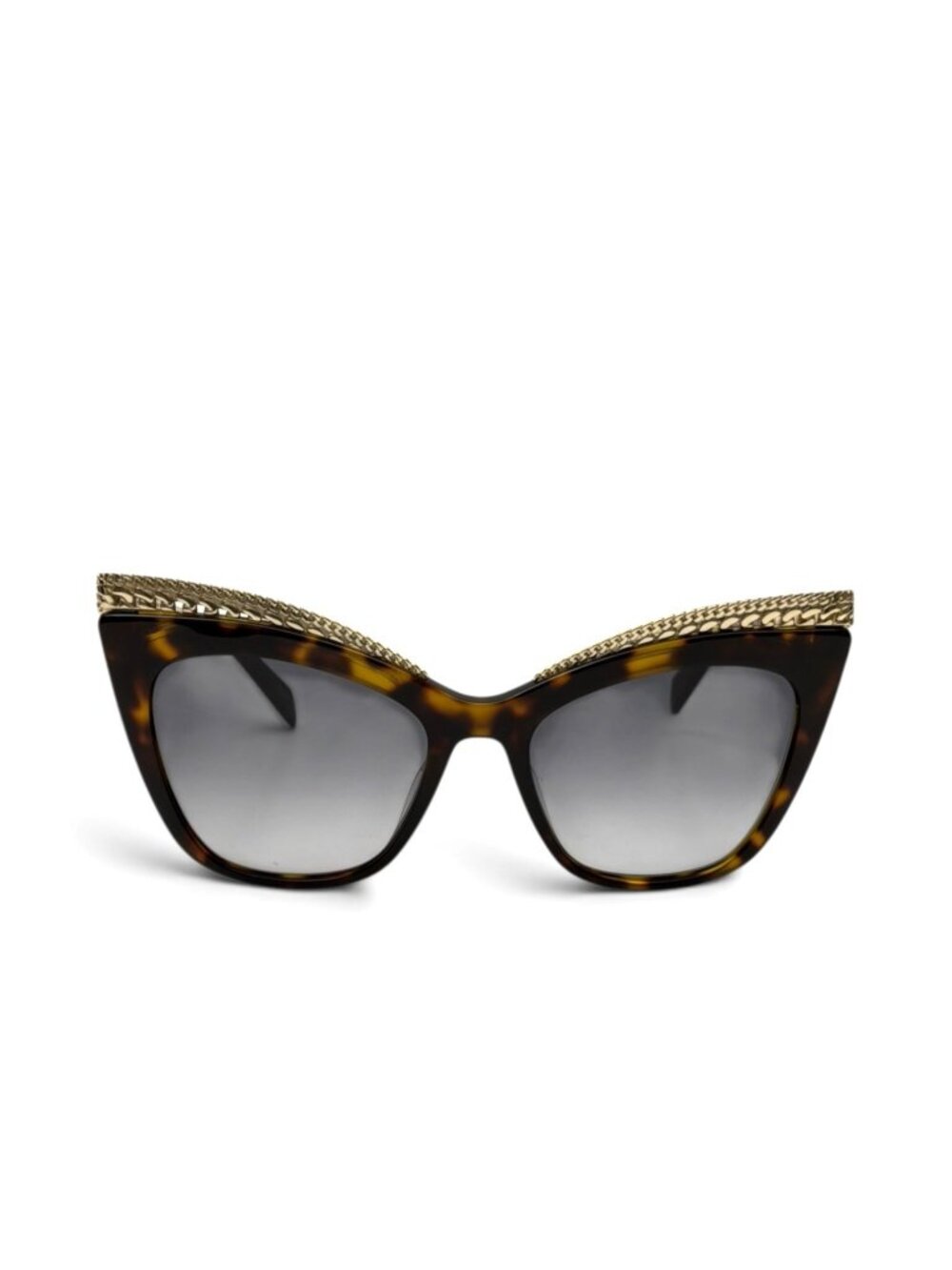 MOSCHINO MOS009/S Havana Frame Cat-Eye Sunglasses